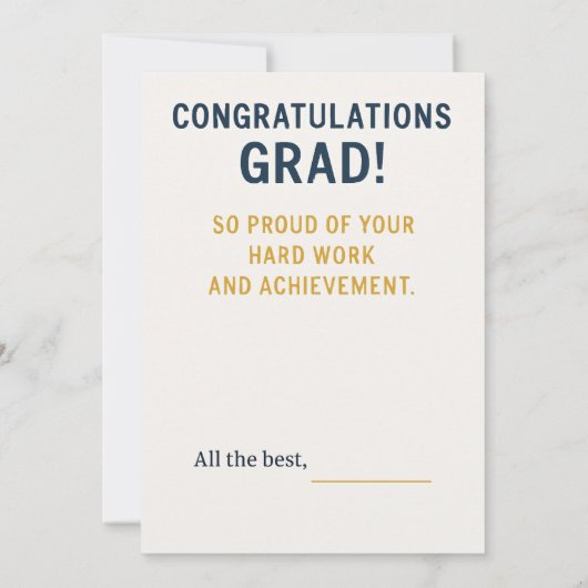 "Je hebt het gehaald!" Afstudeerkaart – Gefelicite Kaart (Achterkant)