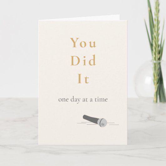 Je hebt het gehaald, een jaar nuchterheid kaart (Voorkant)