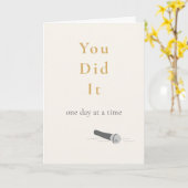 Je hebt het gehaald, een jaar nuchterheid kaart (Gele Bloem)