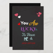 je hebt het geluk dat je me omgekeerd een grappige kaart (Voorkant / Achterkant)