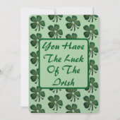 Je hebt het geluk van de Ierse Green Shamrock 2025 Feestdagenkaart (Voorkant)