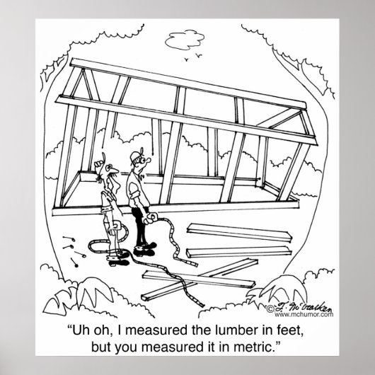Je hebt het gemeten in Meters & I in Feet Poster (Voorkant)
