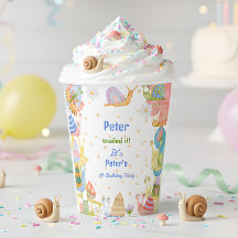 Je hebt het gesluierd, waterverf slak verjaardag