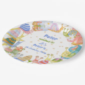 Je hebt het gesluierd, waterverf slak verjaardag papieren bordje (Gekanteld)