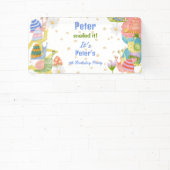 Je hebt het gesluierd, waterverf slak verjaardag spandoek (Insitu)