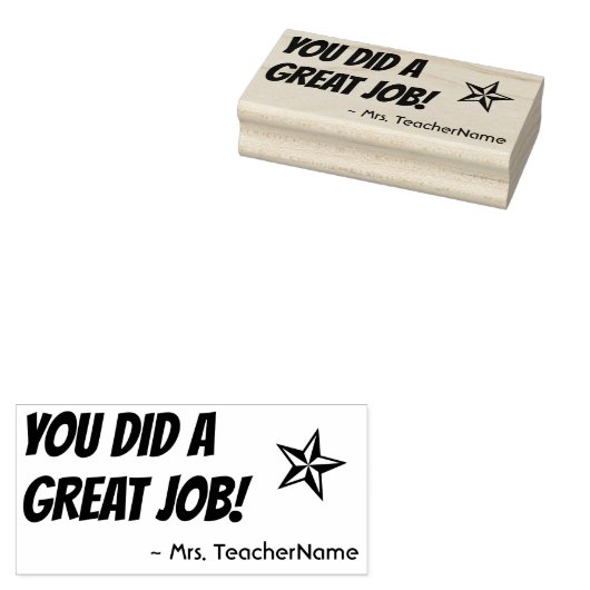 "JE HEBT HET GEWELDIG GEDAAN!" Instructeur Rubber Rubberstempel (Gestempeld)