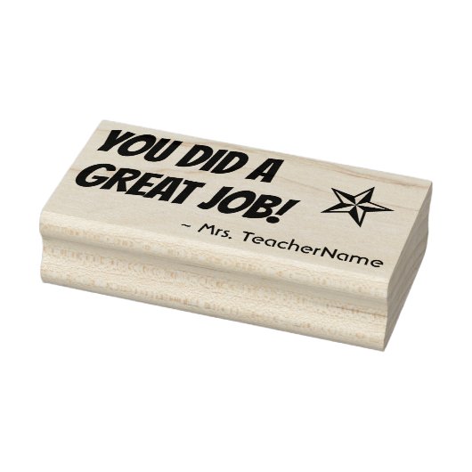 "JE HEBT HET GEWELDIG GEDAAN!" Instructeur Rubber Rubberstempel (Stempel)