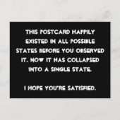 Je hebt het ingestort! Quantum Physics Humor Briefkaart (Voorkant)