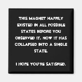 Je hebt het ingestort! Quantum Physics Humor Magneet (Voorkant)