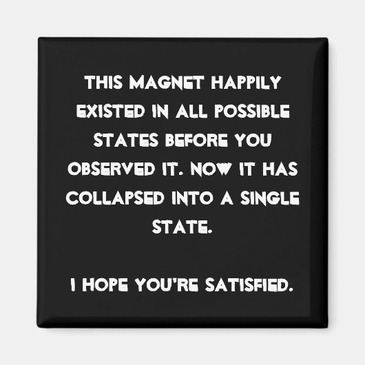 Je hebt het ingestort! Quantum Physics Humor Magneet (Voorkant)