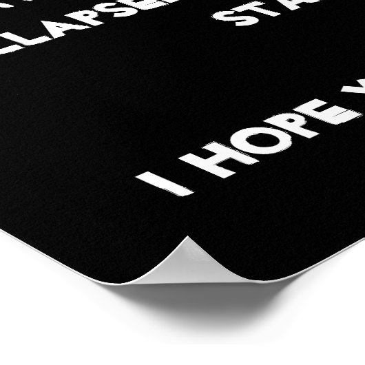 Je hebt het ingestort! Quantum Physics Humor Poster (Hoek)