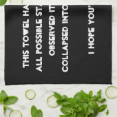 Je hebt het ingestort! Quantum Physics Humor Theedoek (Gevouwen)