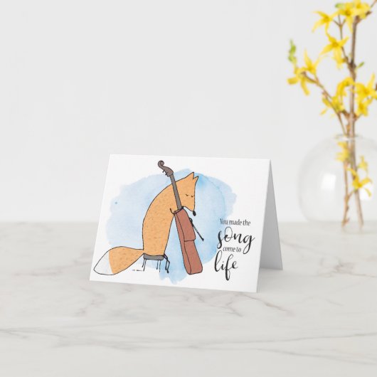 Je hebt het lied tot leven gewekt kaart (Gele Bloem)