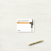 je hebt het na de herkenning van de werknemer nage post-it® notes (Op bureau)