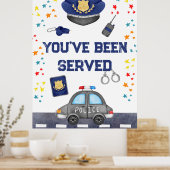 Je hebt het teken van de politieagent gekregen poster (Keuken)