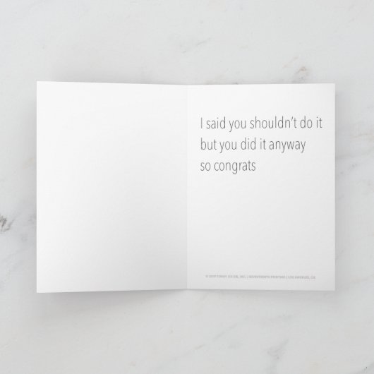 "Je hebt het toch gedaan", gefeliciteerd Kaart (Binnen)