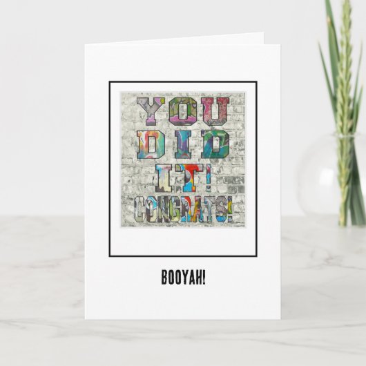 Je hebt het Wenskaart gefeliciteerd Bedankkaart (Voorkant)