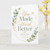 Je hebt het werk beter gemaakt kaart (Gele Bloem)