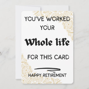 Je hebt je hele leven gewerkt voor deze groet feestdagenkaart