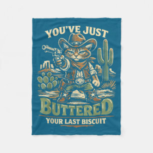Je hebt je laatste biscuit ingesmeerd grappige cow fleece deken