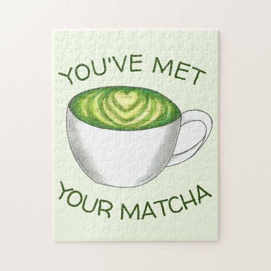 Je hebt je Match Matcha Green Tea Latte Love ontmo Legpuzzel (Verticaal)