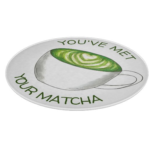 Je hebt je Match Matcha Green Tea Latte Love ontmo Snijplank (Hoek)