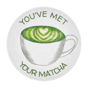 Je hebt je Match Matcha Green Tea Latte Love ontmo Snijplank