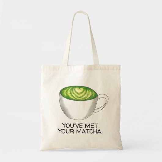 Je hebt je Match Matcha Green Tea Latte Love ontmo Tote Bag (Voorkant)