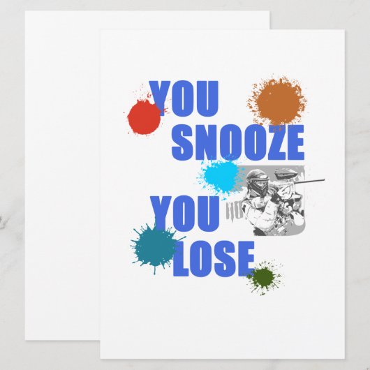 Je hebt je verloren met Paintball Woodsball Gift Save The Date (Voorkant / Achterkant)