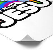 Je hebt Jezus nodig - Regenboog Jezus Poster (Hoek)