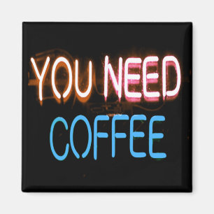 Je hebt koffie nodig, Caffine Neon Sign Magneet