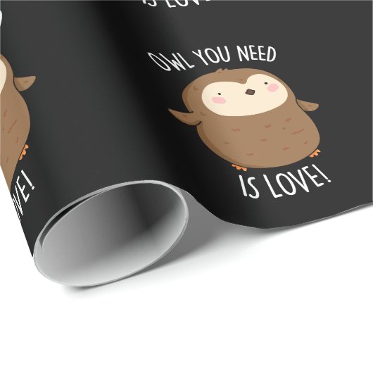 Je hebt liefde nodig, grappige bruine boompun donk cadeaupapier (Rol Hoek)