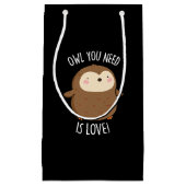 Je hebt liefde nodig, grappige bruine boompun donk klein cadeauzakje (Voorkant)