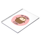 Je hebt liefde nodig, grappige bruine boompun notitieboek (Linkerzijde)