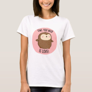Je hebt liefde nodig, grappige bruine boompun t-shirt