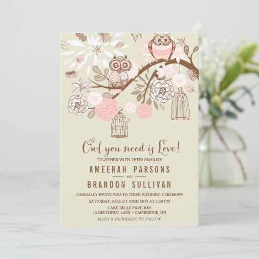 Je hebt liefdesroze eigenaars nodig die uitnodigen kaart (Staand voorkant)