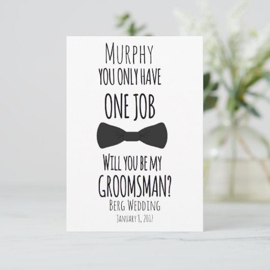 Je hebt maar één baan... zal je mijn kamersman zij kaart (Staand voorkant)