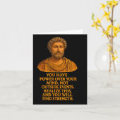 Je hebt macht over je geest Marcus Aurelius Medi Kaart (Gele Bloem)
