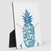 JE HEBT ME BIJ ALOHA BLAUWGROEN HAWAII MAUI PINEAP FOTOPLAAT (Zijkant)