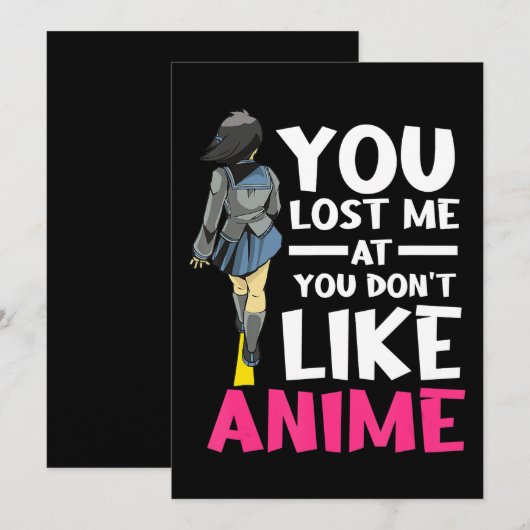 Je hebt me dierlijk kleding verloren Manga Cosplay Feestdagenkaart (Voorkant / Achterkant)