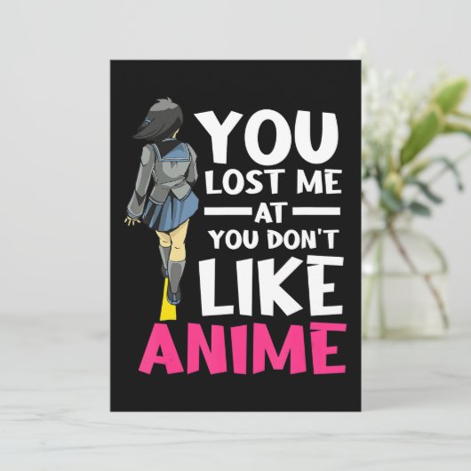 Je hebt me dierlijk kleding verloren Manga Cosplay Feestdagenkaart (Staand voorkant)