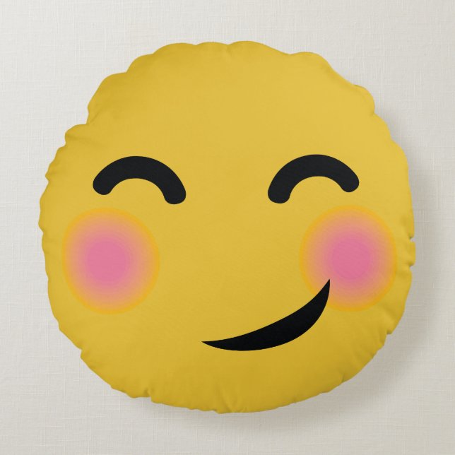 je hebt me emoji laten blozen rond kussen (Voorkant)