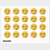 Je hebt me emoji laten blozen ronde sticker (Vel)