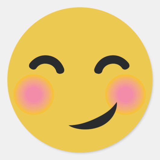 Je hebt me emoji laten blozen ronde sticker (Voorkant)