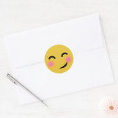Je hebt me emoji laten blozen ronde sticker (Envelop)