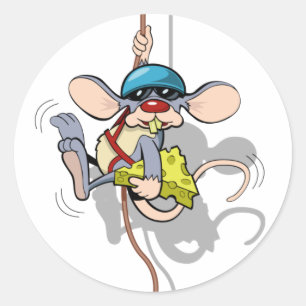 Je hebt me geen klimmende rat gezien ronde sticker
