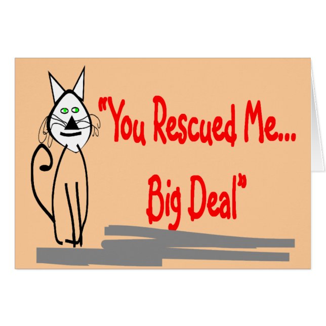 "Je hebt me gered, grote deal" — Cat Lovers Gifts (Voorkant Horizontaal)