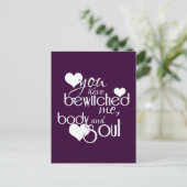 Je hebt me geslagen, Body en Soul. Briefkaart (Staand voorkant)