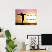 Je hebt me Herfst zonsondergang gezien Poster (Thuiskantoor)