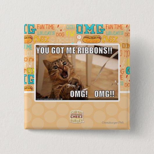 Je hebt me linten! vierkante button 5,1 cm (Voorkant)